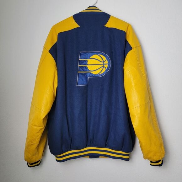 Indiana Pacers Vintage Y2K Pro Player NBA Varsity Bomber Jacket Wool Blend Large - Picture 3 of 15